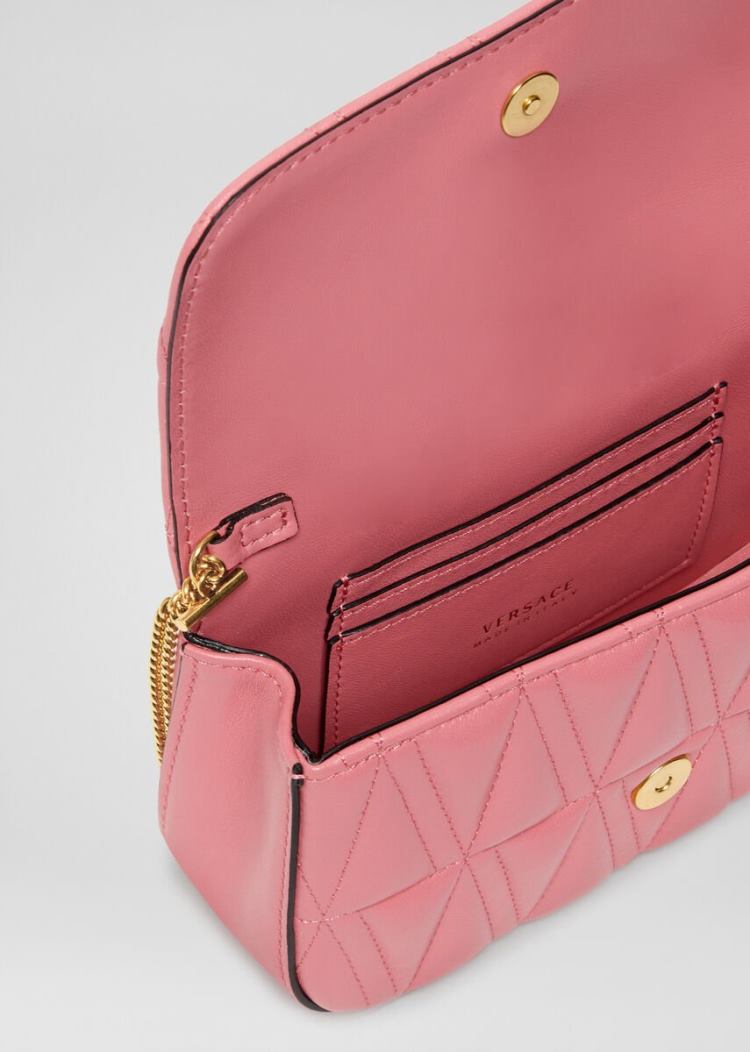 Evening Bags Damskie Versace Quilted Virtus Evening Bag Różowe | 6IA8N7PE2