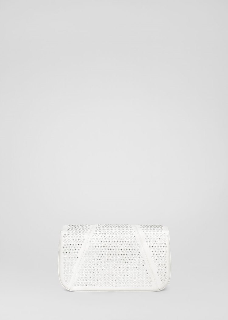 Evening Bags Damskie Versace Virtus Embellished Evening Bag Białe | 06J8ZZUZK