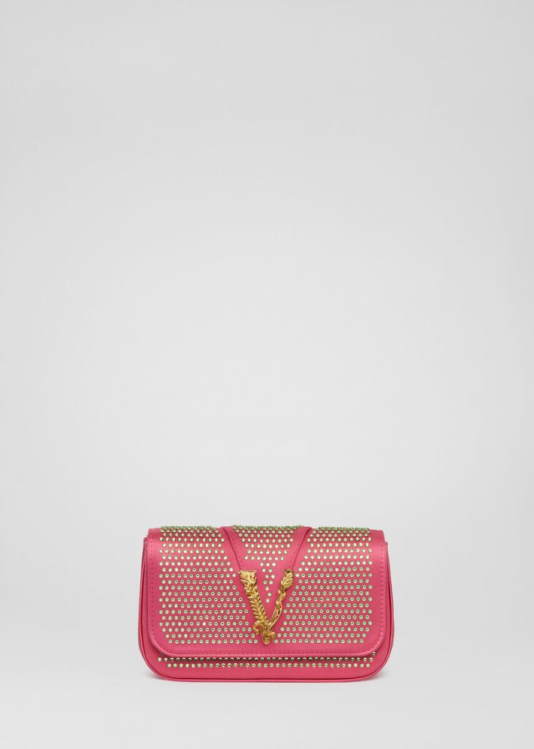 Evening Bags Damskie Versace Virtus Embellished Evening Bag Różowe | UBRUFDQ4W