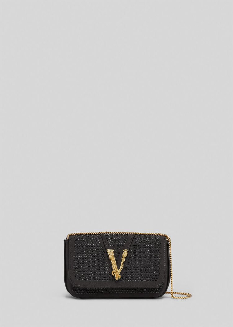 Evening Bags Damskie Versace Virtus Embellished Evening Bag Czarne | XF6XG8CFR