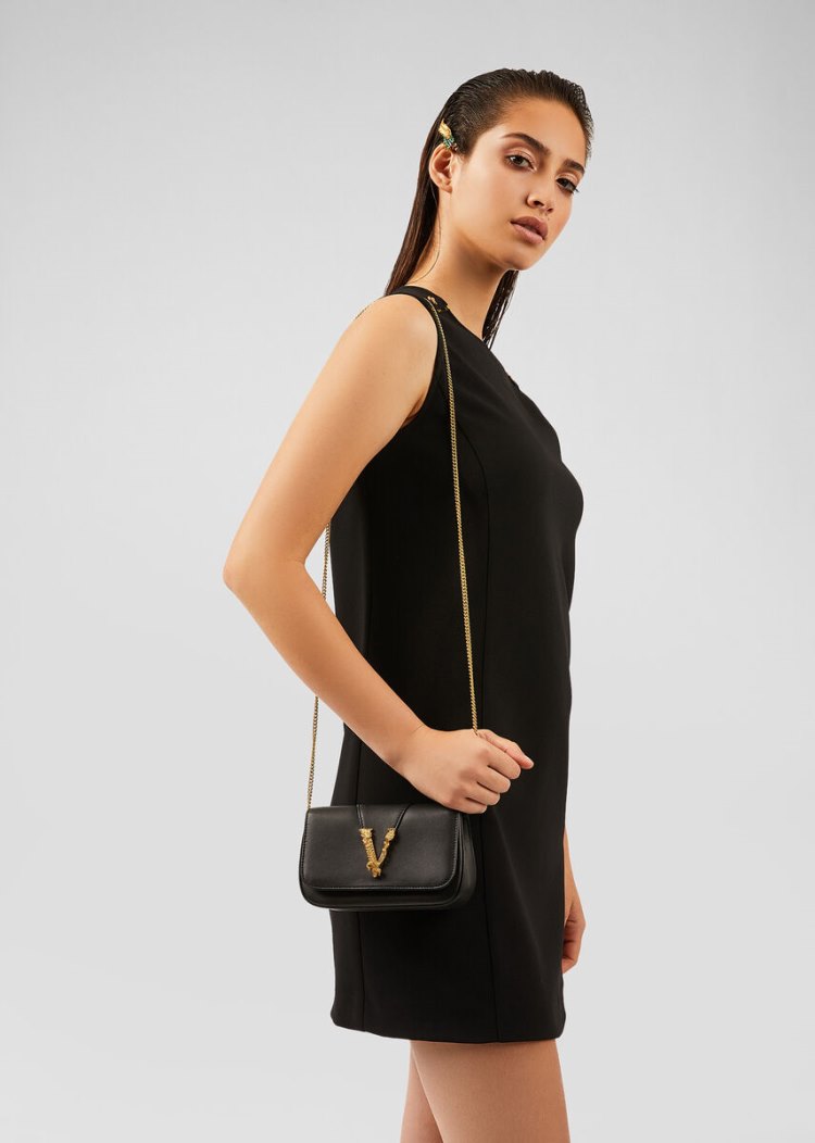 Evening Bags Damskie Versace Virtus Evening Bag Czarne | HZ5UN7L2F