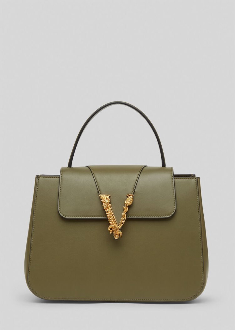 Handle Bag Damskie Versace Virtus Top Handle Bag Zielone | QU47GLPXW