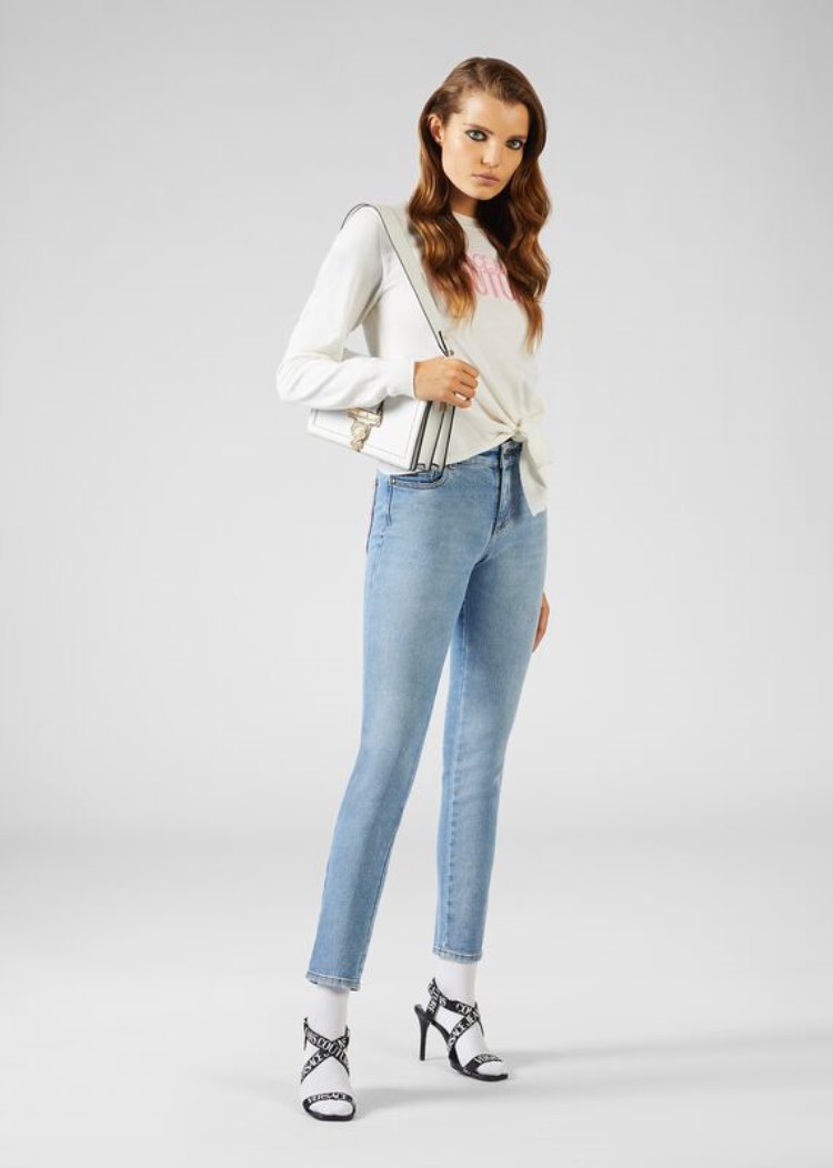 Jeansy Jeans Couture Versace Jeans Couture Logo Skinny Fit Jeans Niebieskie | A7116G6OS