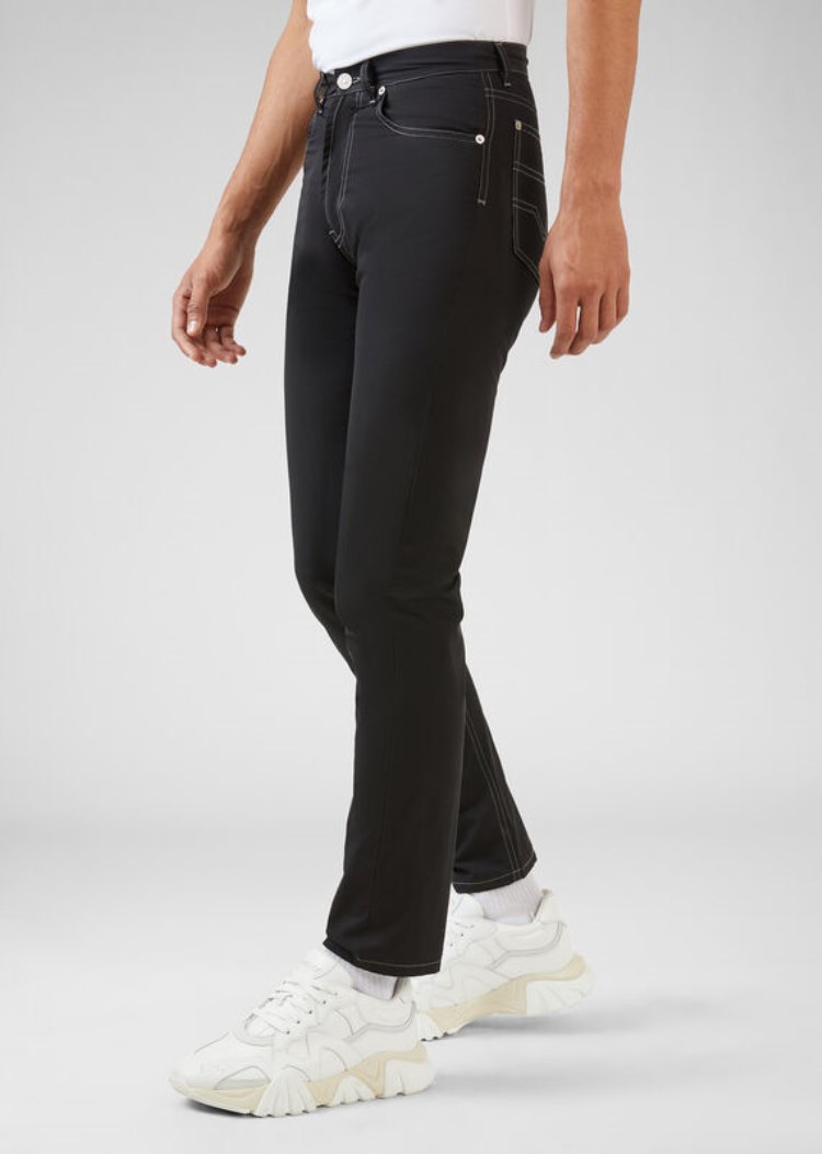 Jeansy Męskie Versace High Waisted Jeans Czarne | A4JP9EPUP