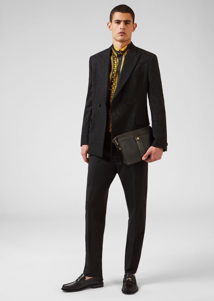 Koszule Męskie Versace Barocco SS'91 Silk Shirt Kolorowe | ZS1FC71A1