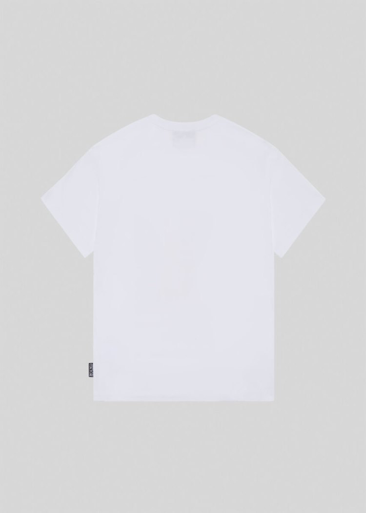 Koszulki Jeans Couture Versace Jeans Couture Collage Capsule Kolekcja T Shirt Białe | KS1L9IJVN