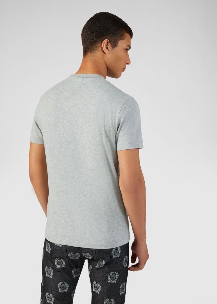 Koszulki Męskie Versace Medusa Print T Shirt Szare | UVFA6JXX3