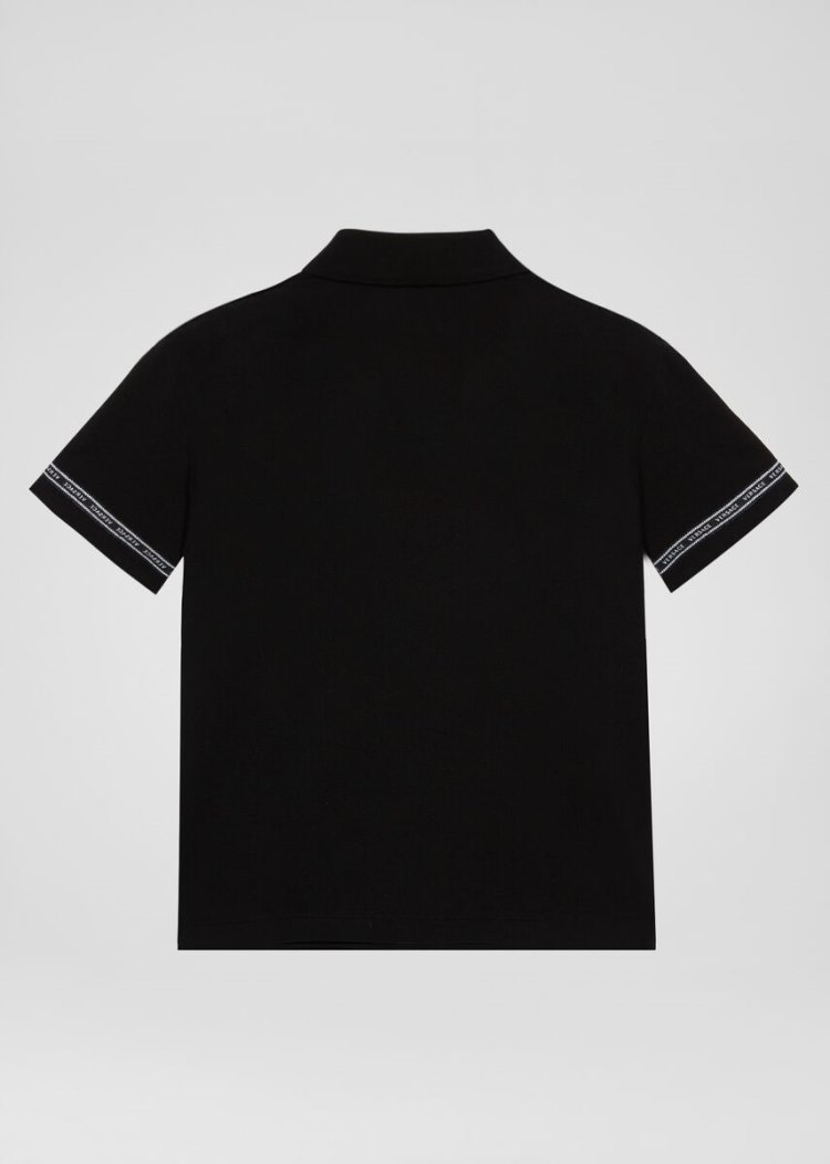 Koszulki Polo Dziecięce Versace Young Nastro Polo Shirt Czarne | 8XT5B9WFH