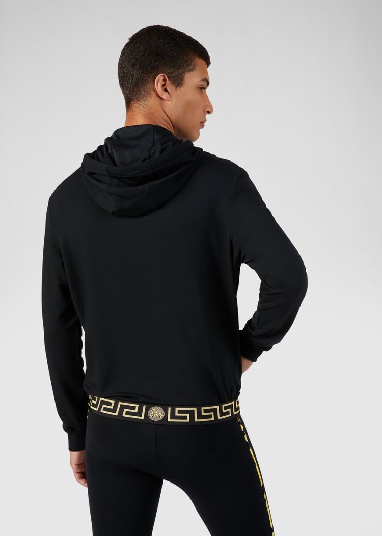 Kurtki Męskie Versace Greca Border Gym Jacket Czarne | 0OQU4OOUU