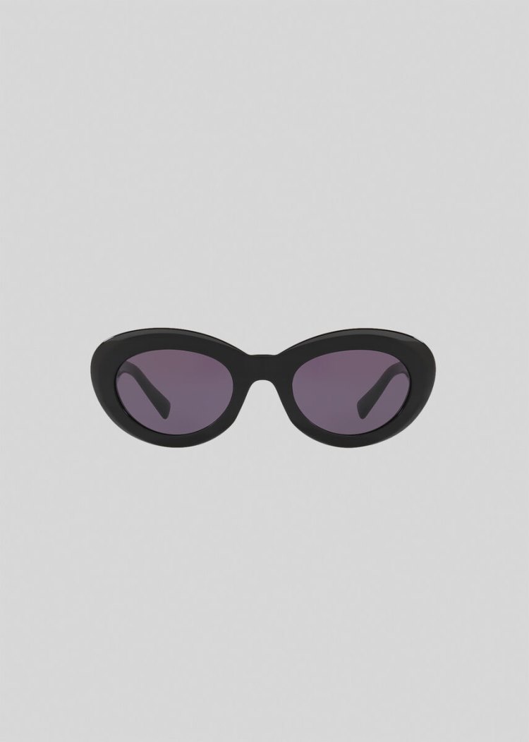 Okulary Słoneczne Damskie Versace Black Medusa Stud Oval Czarne | EGOHU4TF7