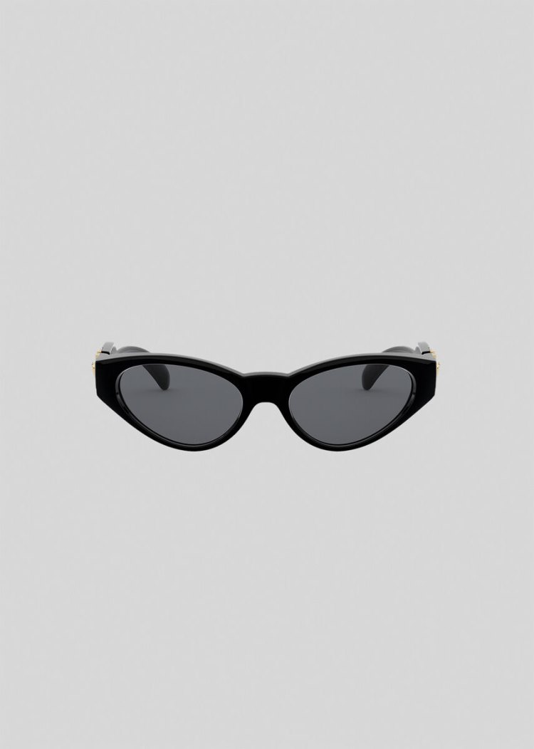 Okulary Słoneczne Damskie Versace Black V-Medusa Czarne | EH2JNITMD