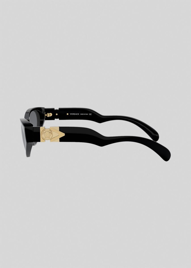 Okulary Słoneczne Damskie Versace Black V-Medusa Czarne | EH2JNITMD