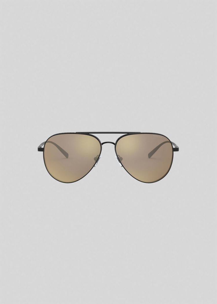 Okulary Słoneczne Damskie Versace Black Greca Pilot Czarne | KGOL8LSSJ