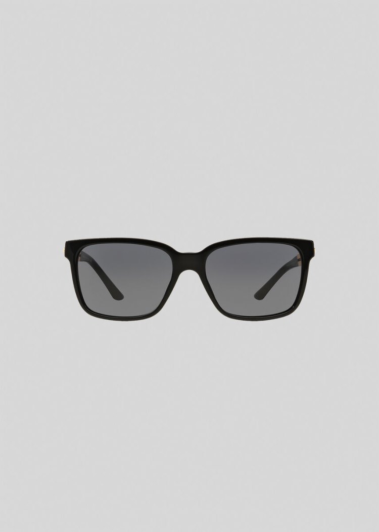 Okulary Słoneczne Damskie Versace Black V-Vanitas Square Czarne | OD5JVPODG