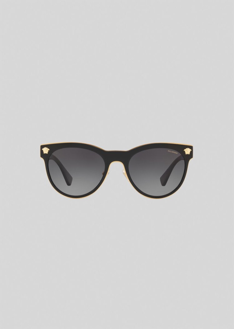 Okulary Słoneczne Damskie Versace Black Medusa Charm Czarne | P4B3JCFLO