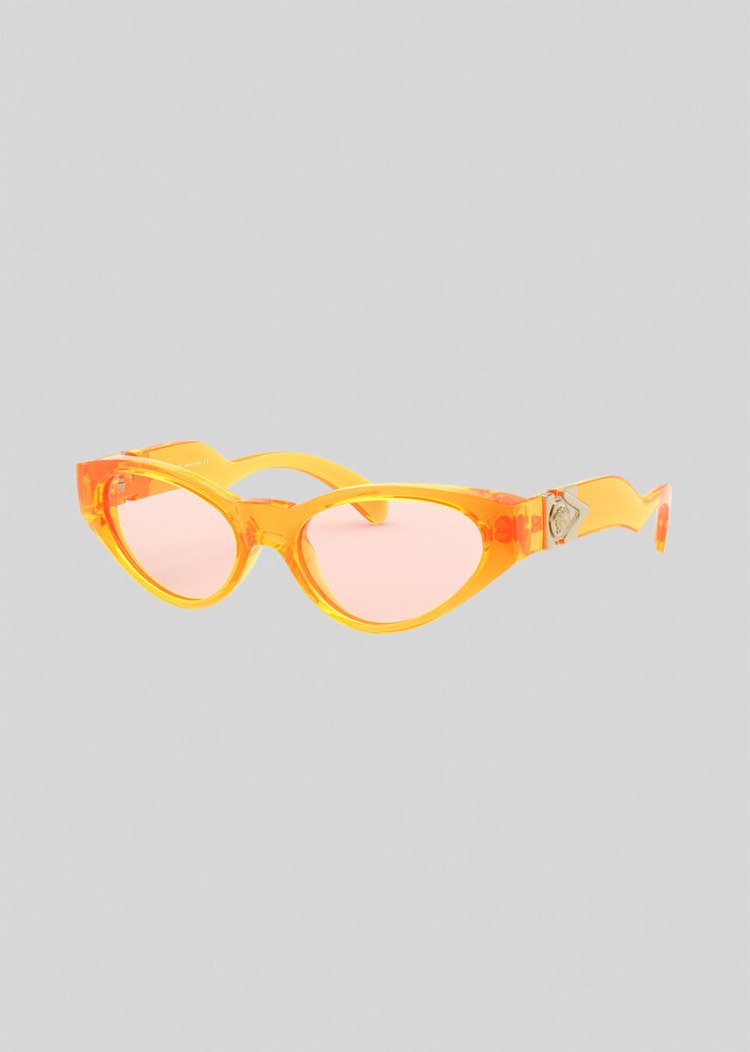 Okulary Słoneczne Damskie Versace Fluo Orange V-Medusa Pomarańczowe | 2B5FPPWWT