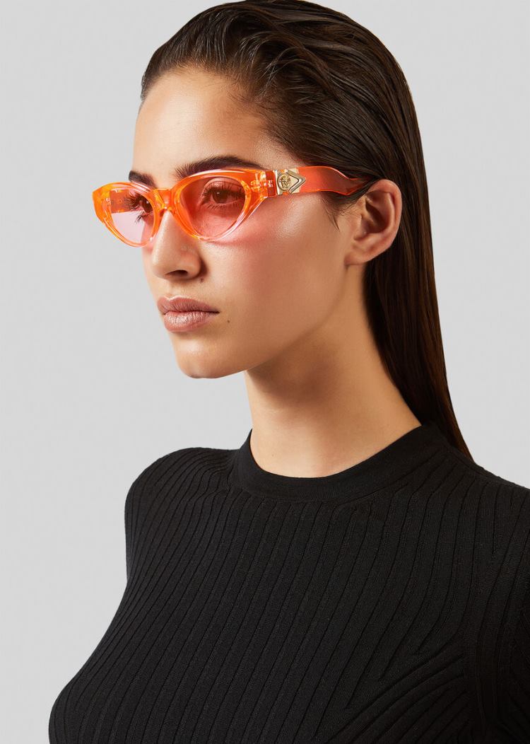 Okulary Słoneczne Damskie Versace Fluo Pink V-Medusa Różowe | GJ99F45R6
