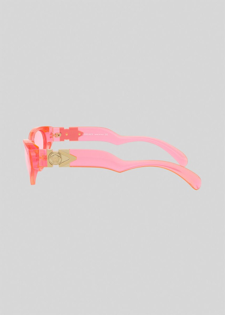 Okulary Słoneczne Damskie Versace Fluo Pink V-Medusa Różowe | GJ99F45R6