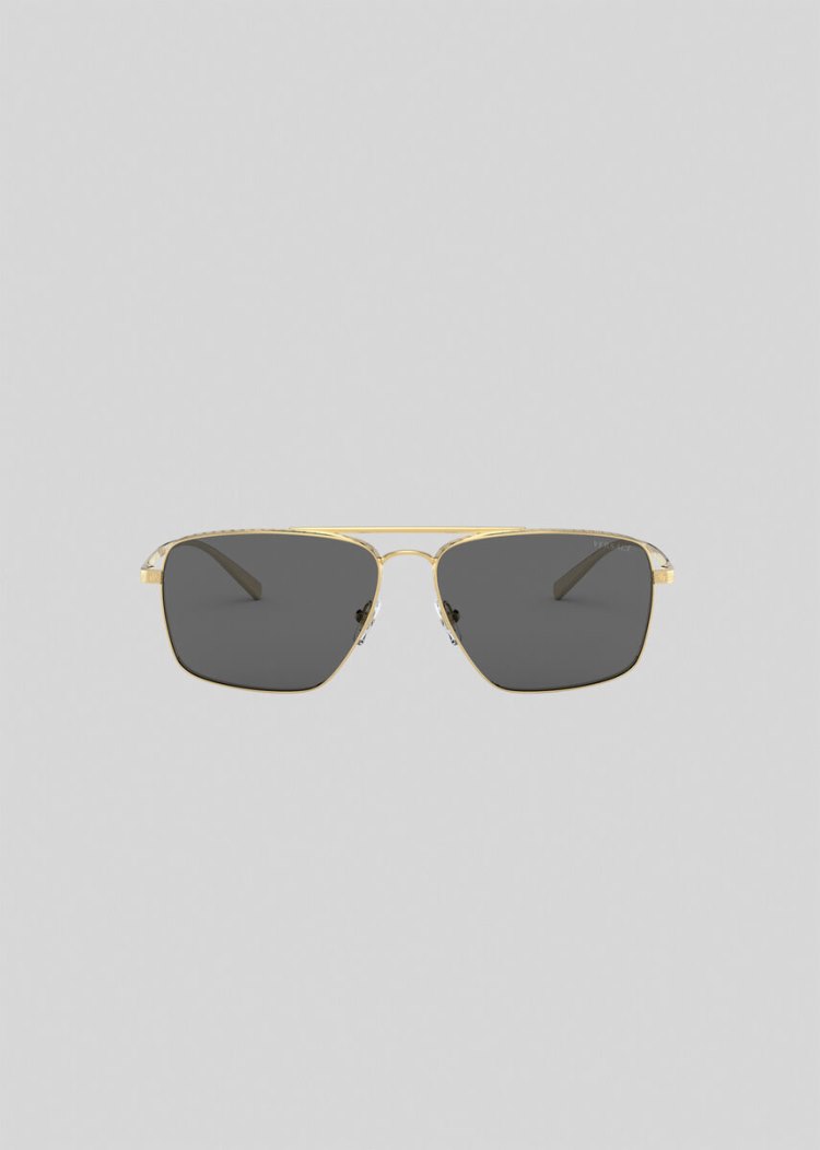 Okulary Słoneczne Damskie Versace Gold Greca Square Złote | Q0NZQ5SXL