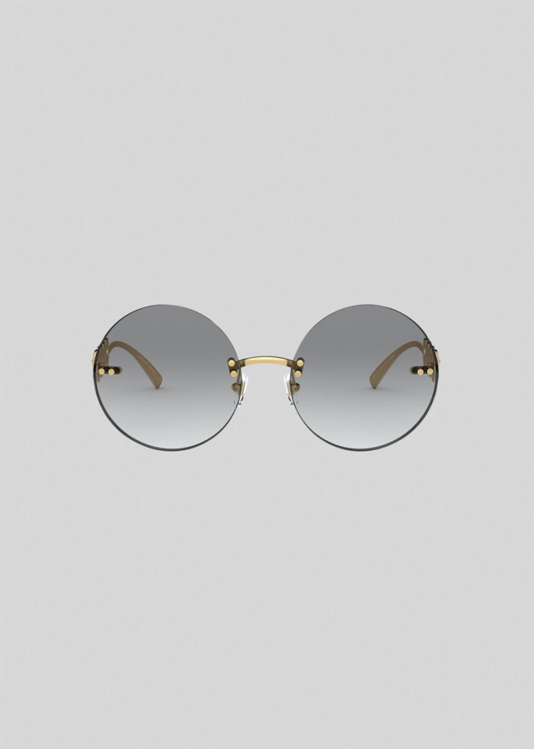 Okulary Słoneczne Damskie Versace Gold Signature Medusa Złote | JBVEJOJOJ
