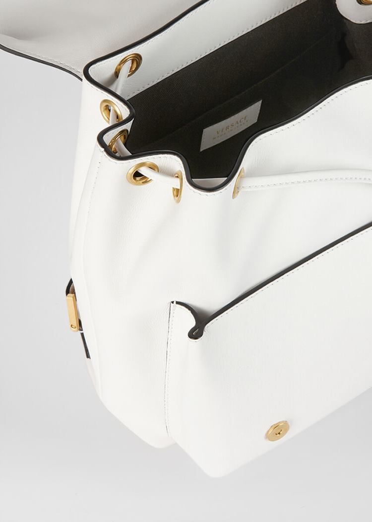 Plecaki Damskie Versace Small Virtus Backpack Białe | 7A7N0U0WX