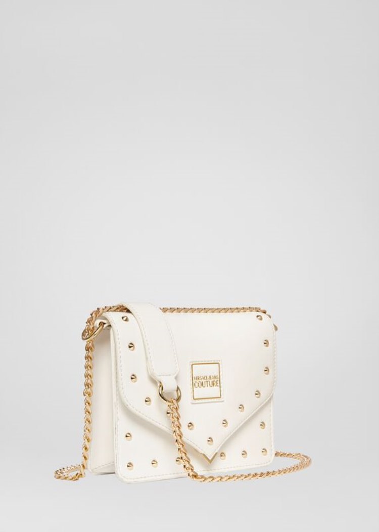 Plecaki Jeans Couture Versace Jeans Couture Stud Revolution Cross-Body Mini Bag Białe | J1CTFOKDE