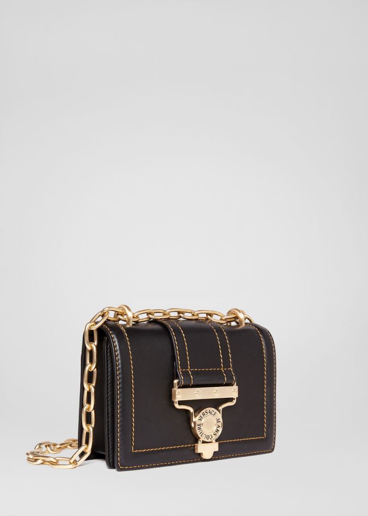 Plecaki Jeans Couture Versace Jeans Couture Salopette Klamry Shoulder Bag Czarne | NR71E0K6H