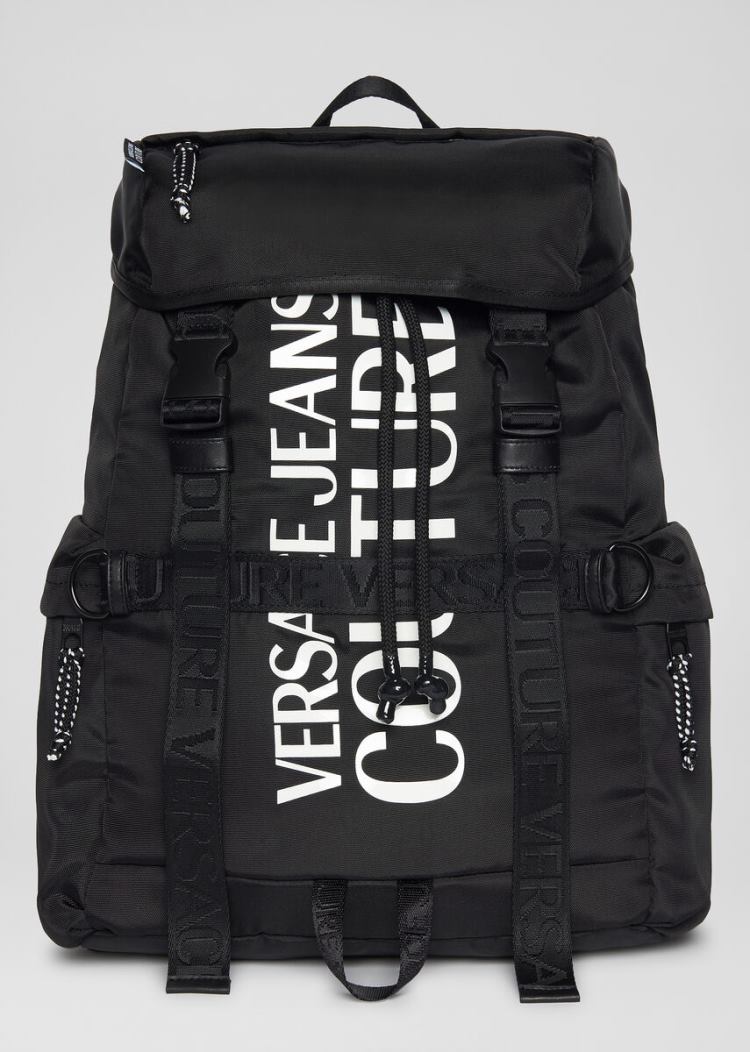 Plecaki Jeans Couture Versace Jeans Couture Logo Print Backpack Czarne | Q94BM7QTQ