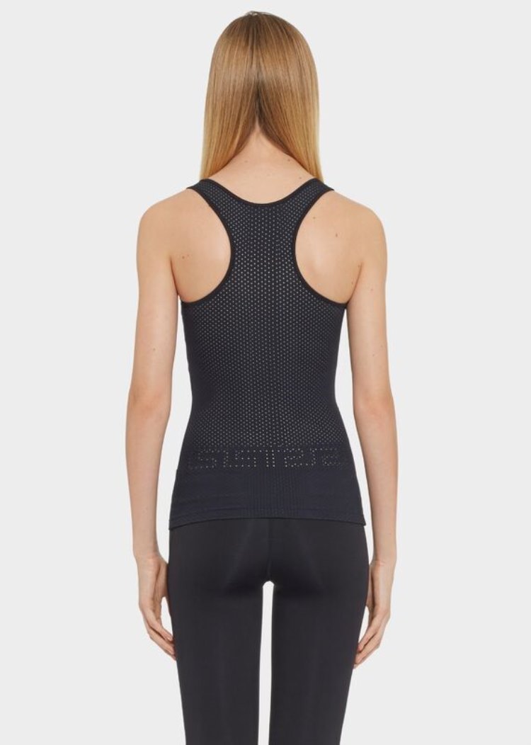 Podkoszulki Damskie Versace Greek Key Mesh Sports Tank Czarne | GUW9VUY6K