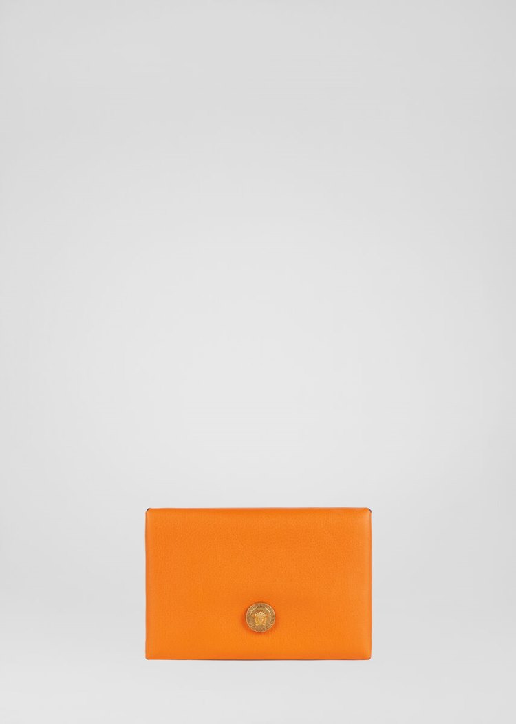 Portfele Damskie Versace Medusa Coin Purse Pomarańczowe | RWEHMFN1U