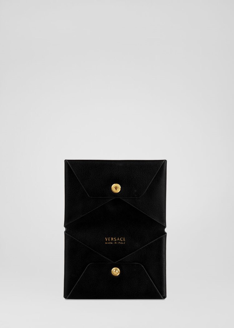 Portfele Damskie Versace Medusa Coin Purse Czarne | TH418K7ZX