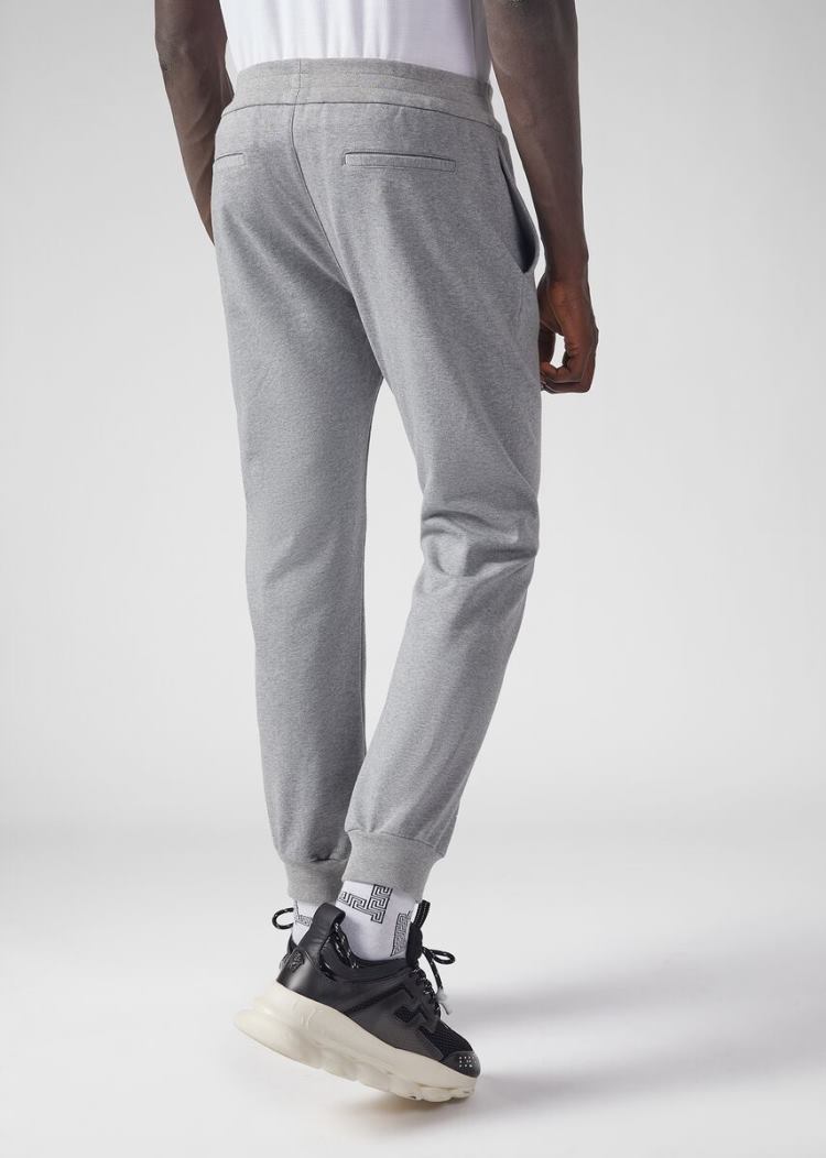 Portki Męskie Versace Sustainable Logo Trackpants Szare | D6YYXIA7S