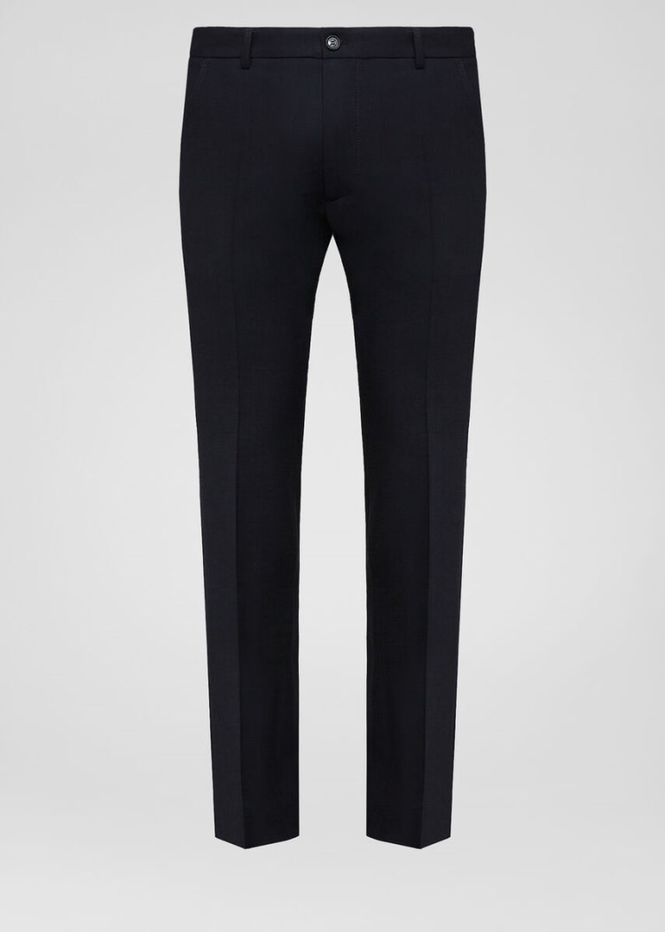 Portki Męskie Versace Tailored Wool Trousers Niebieskie | 5L4UBALON