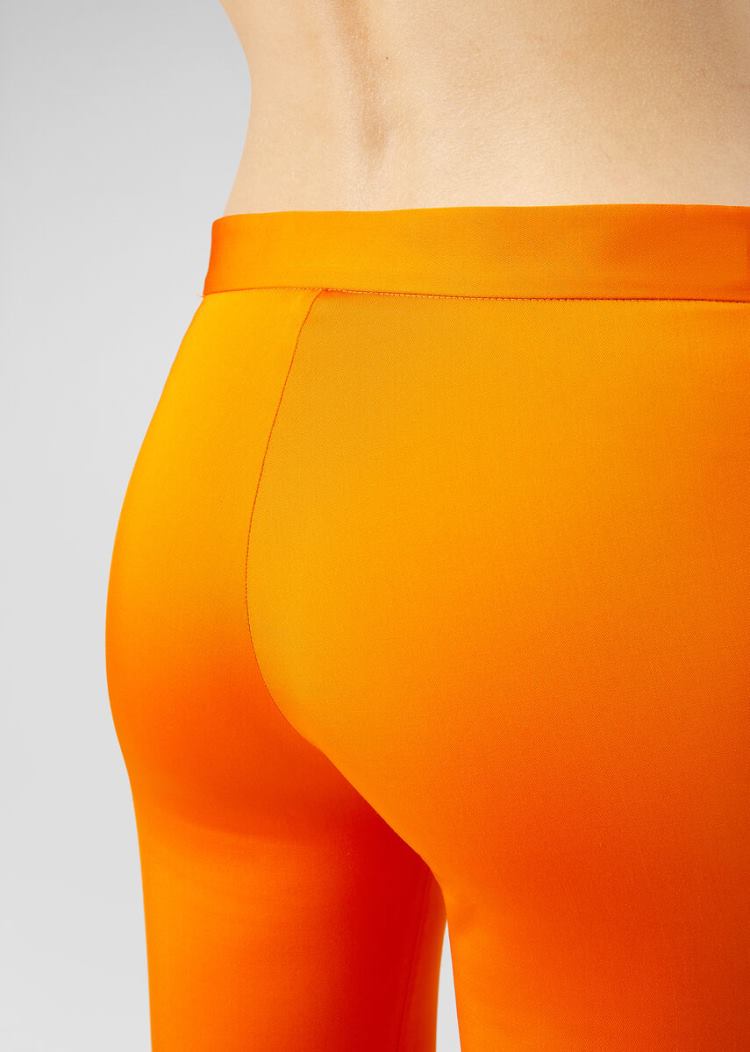 Spodnie Damskie Versace Flared Pants Pomarańczowe | KSGVFNS08