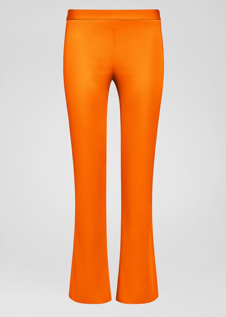 Spodnie Damskie Versace Flared Pants Pomarańczowe | KSGVFNS08