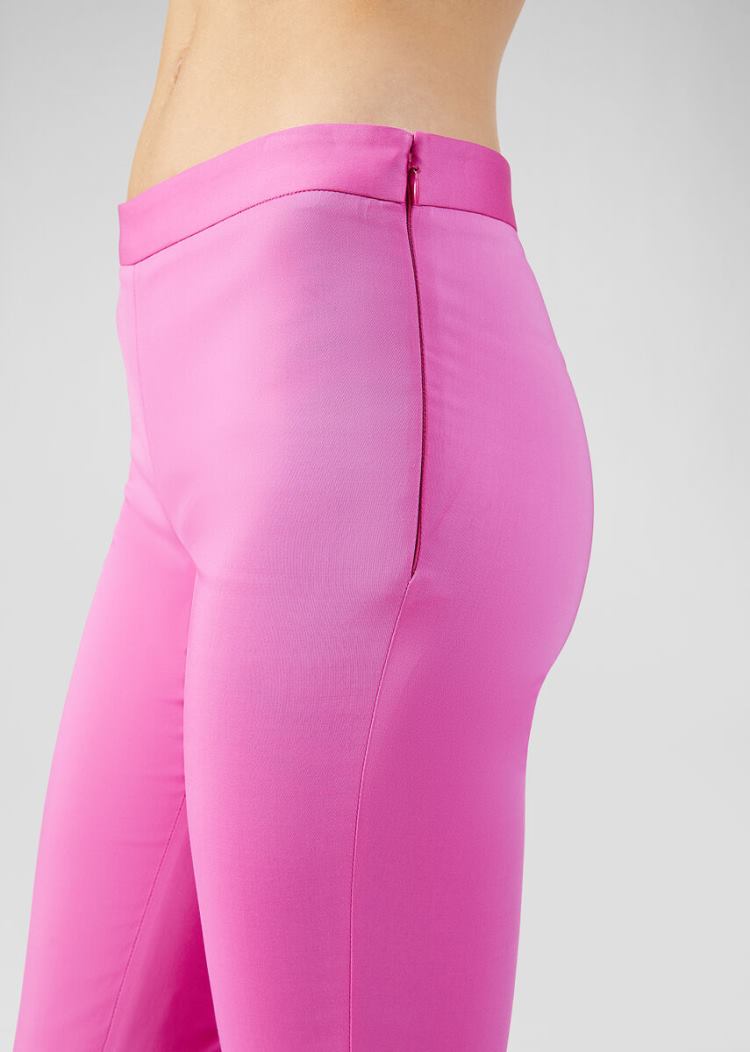 Spodnie Damskie Versace Flared Pants Różowe | 0VT1KSL73