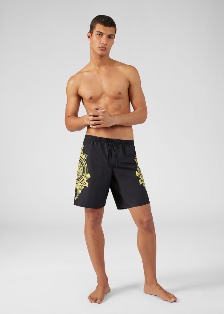 Stroje Kąpielowe Męskie Versace Le Pop Classique Motif Swim Trunks Kolorowe | XCLBAJHNP