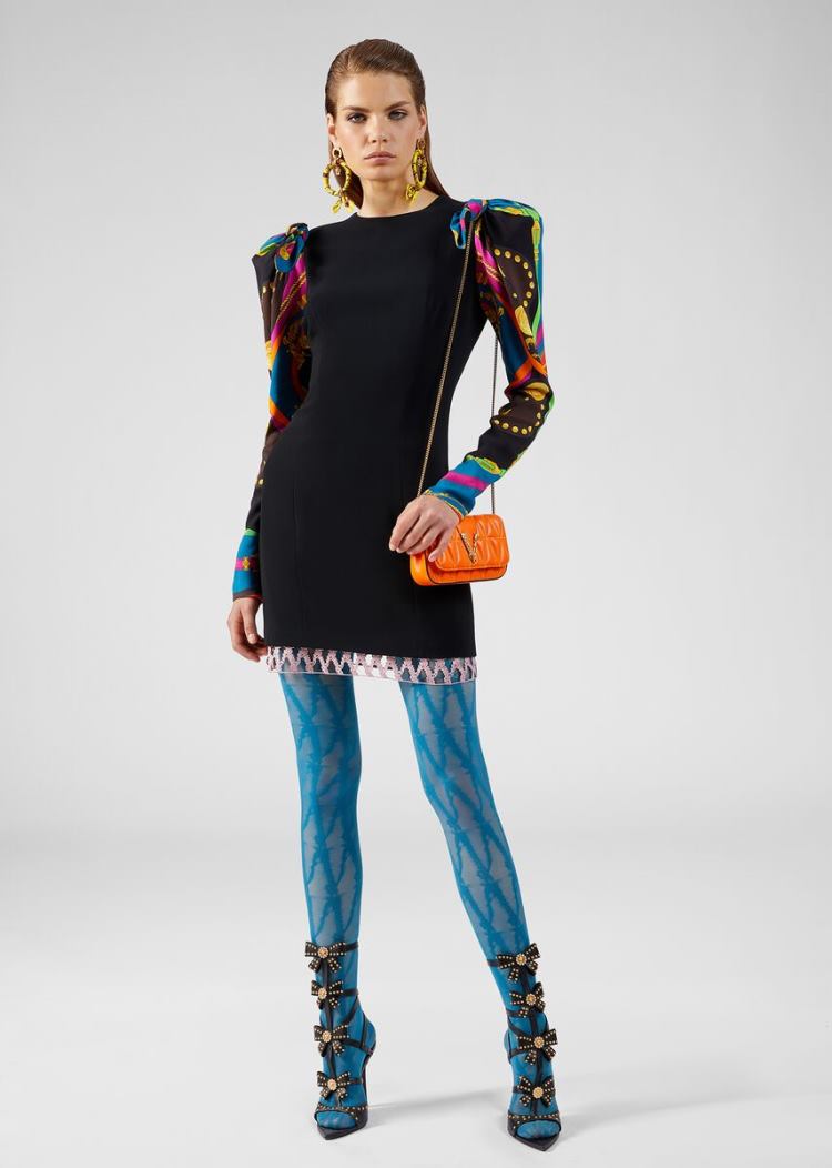 Sukienki Damskie Versace Barocco Rodeo Print Accent Sukienki Kolorowe | EDYSY2UM9