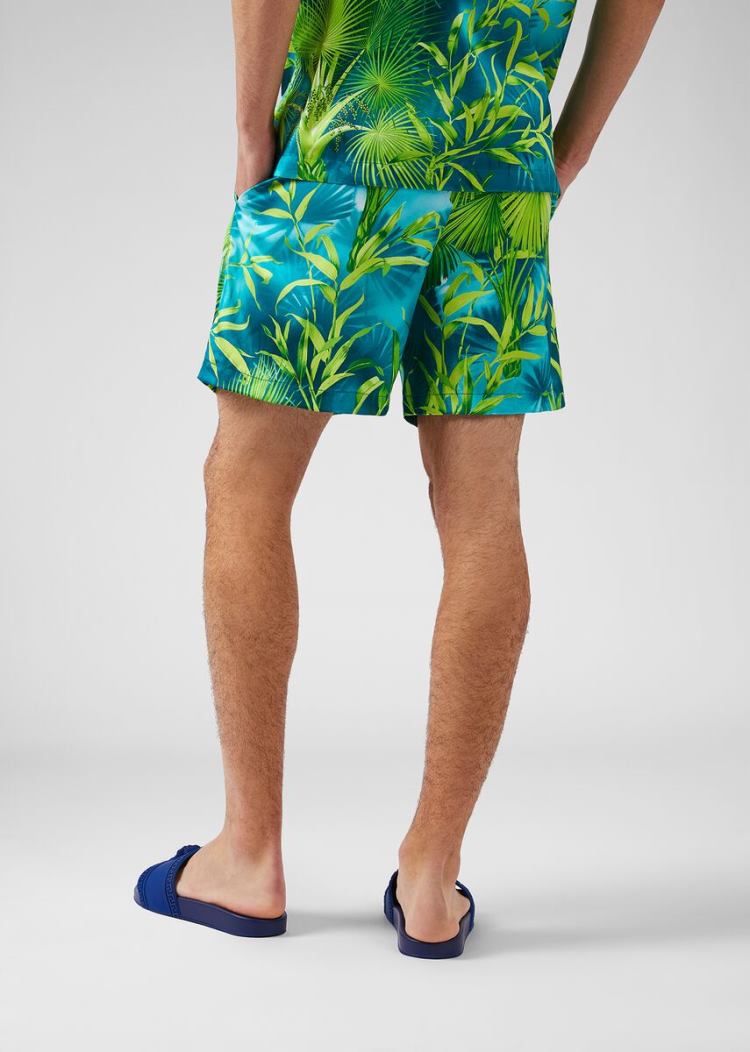 Szorty Męskie Versace Jungle Print Shorts Kolorowe | WSRYIA7JX