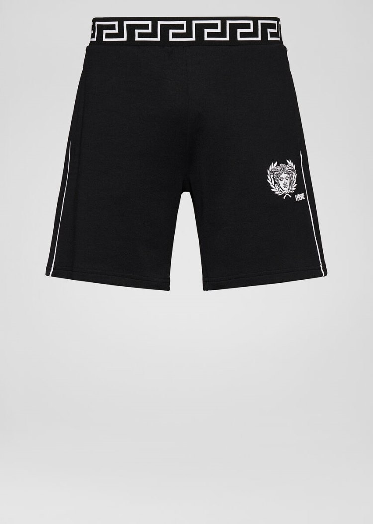 Szorty Męskie Versace Medusa Motif Gym Shorts Czarne | TE63USAUU