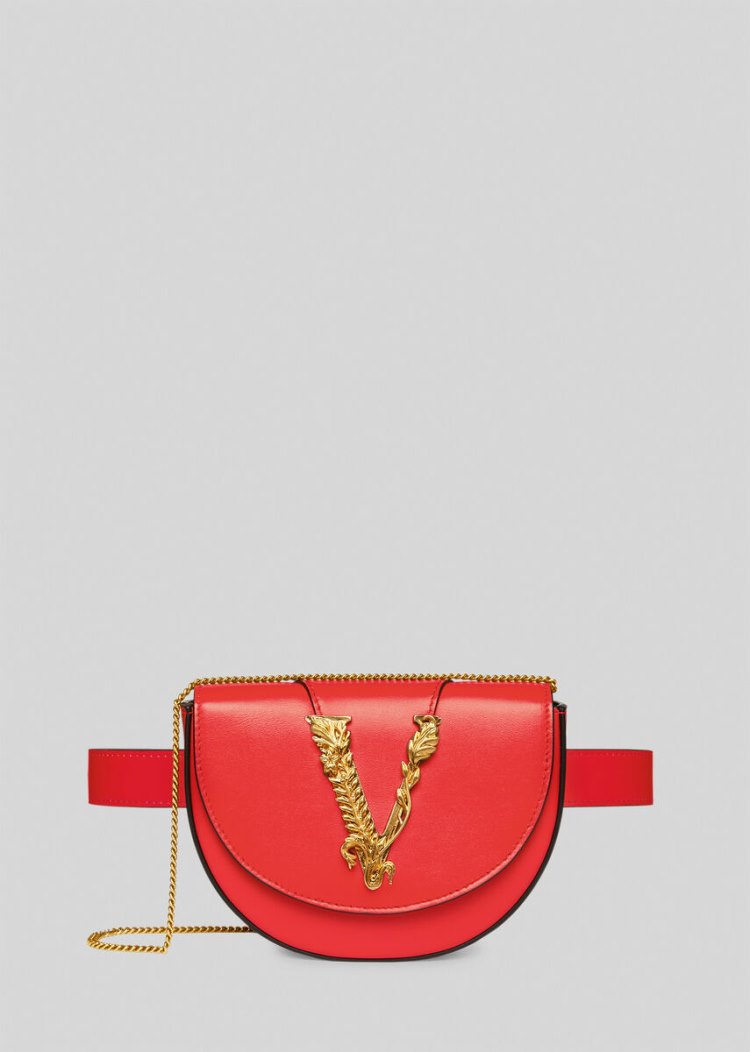 Torba Na Talię Damskie Versace Virtus Belt Bag Czerwone | DPFNL1IXX