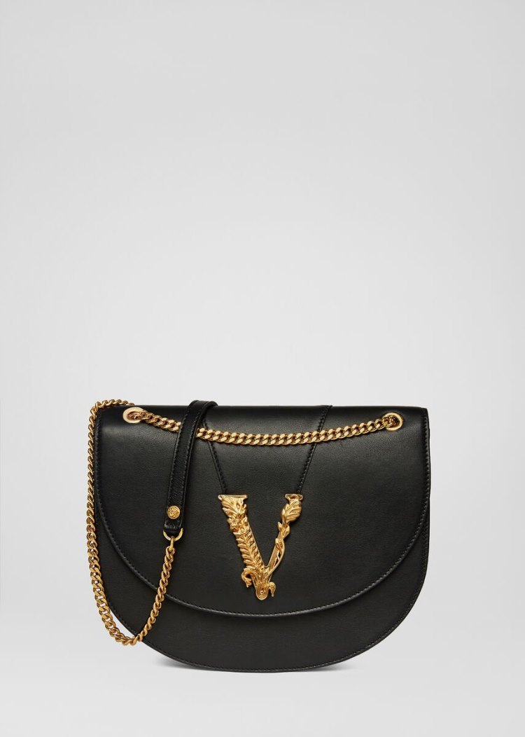 Torby Przez Ramię Damskie Versace Virtus Crossbody Bag Czarne | NK1JU20VJ