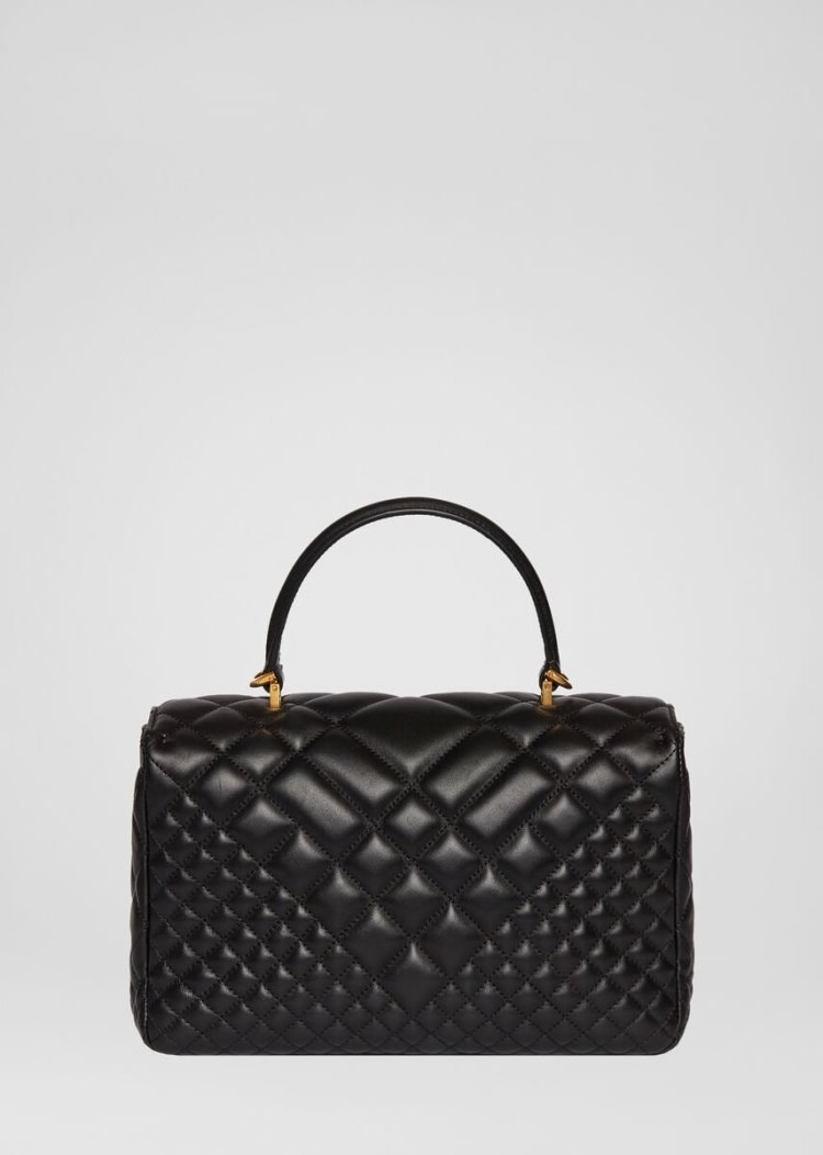 Torebki Damskie Versace Quilted Icon Dual Carry Bag Czarne | NMQGA0MHD