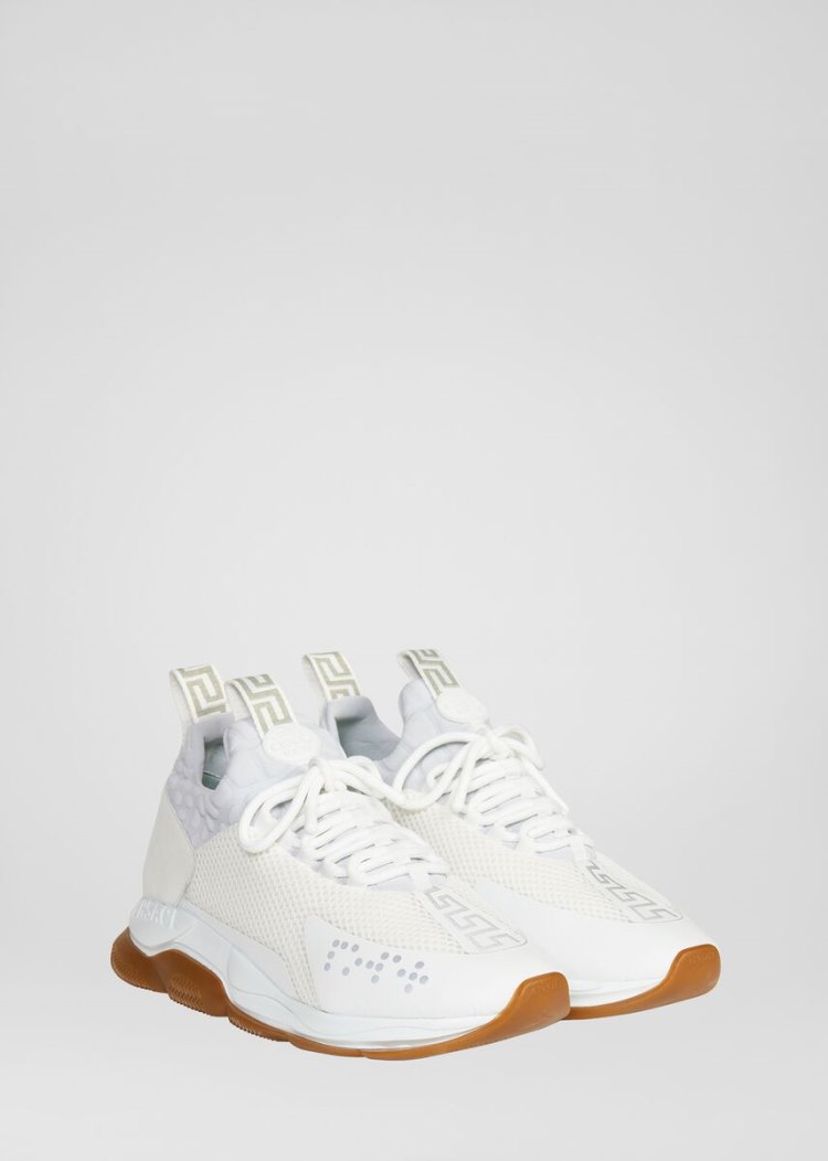 Trampki Damskie Versace Cross Chainer Trainers Białe | M9TK19URC