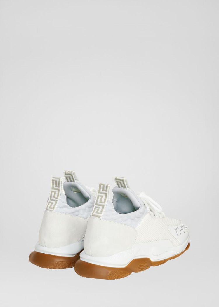 Trampki Damskie Versace Cross Chainer Trainers Białe | M9TK19URC
