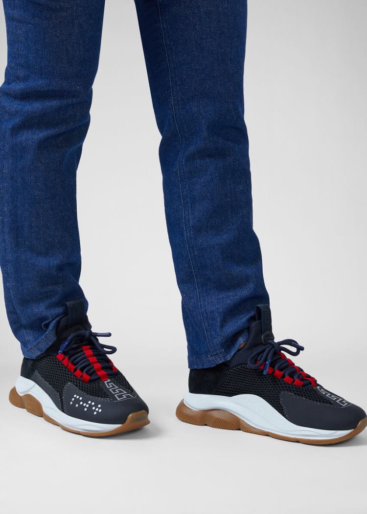 Trampki Damskie Versace Cross Chainer Trainers Czarne | R6AJTVWGK
