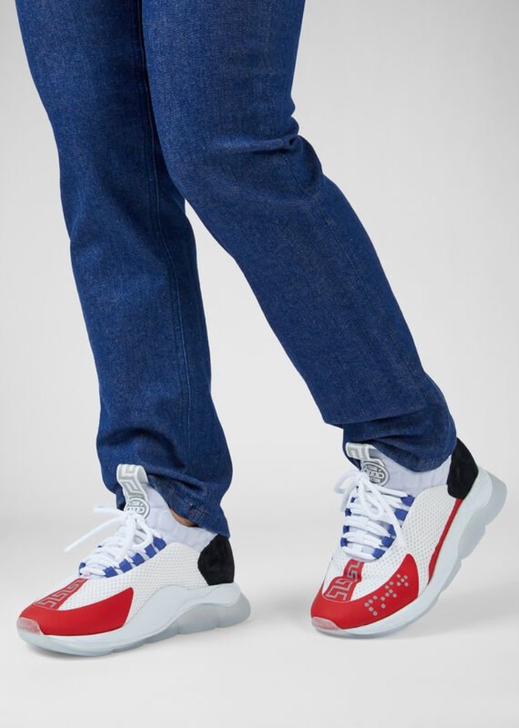 Trampki Damskie Versace Cross Chainer Trainers Białe | SLW1S02IR
