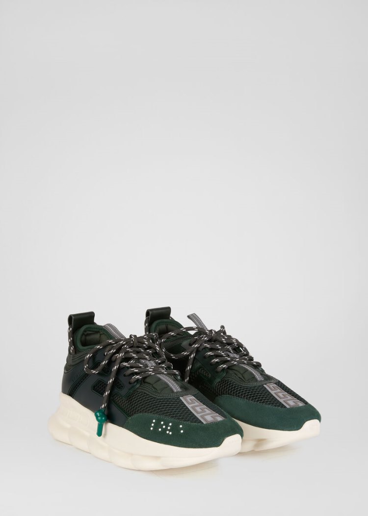 Trampki Męskie Versace Chain Reaction Trainers Zielone | LMAM3B2KR