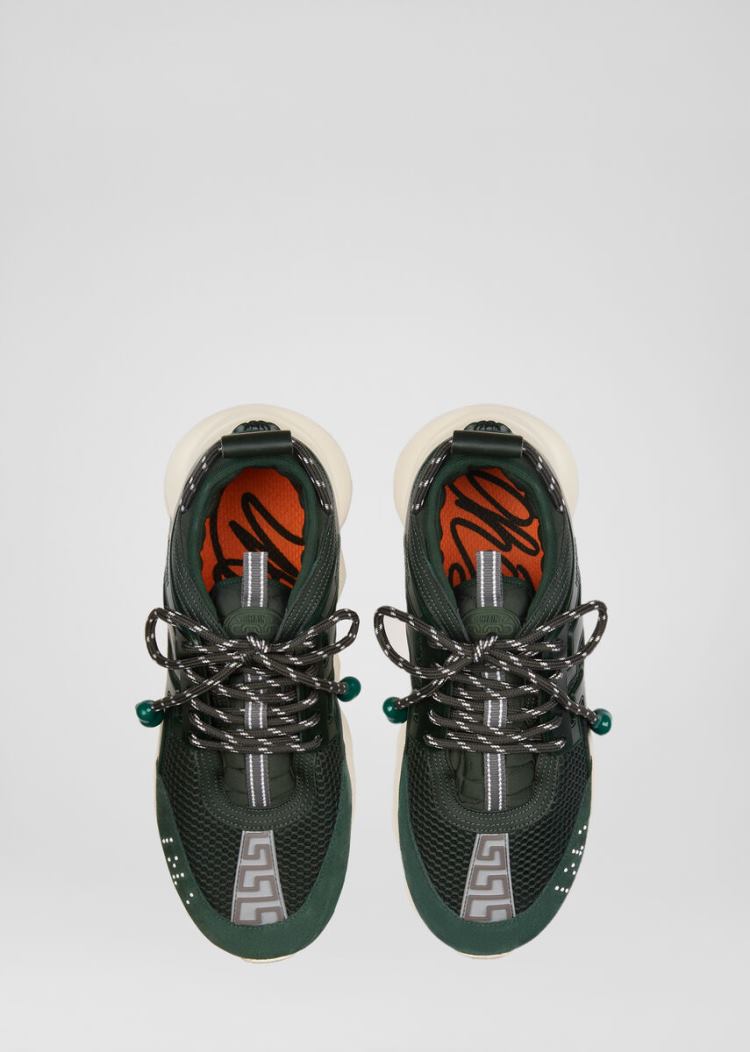 Trampki Męskie Versace Chain Reaction Trainers Zielone | LMAM3B2KR