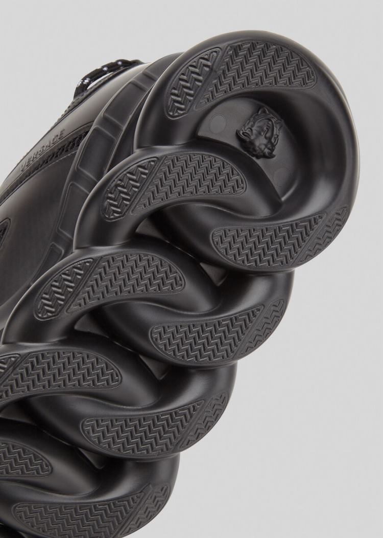 Trampki Męskie Versace Chain Reaction Trainers Czarne | N6C31KOIR